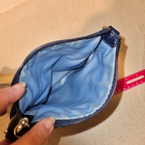 COACH 42206 Penelope Navy Pebbled Leather Crossbody - Picture 5 of 10